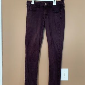 American Eagle super stretch purple skinny jeans!